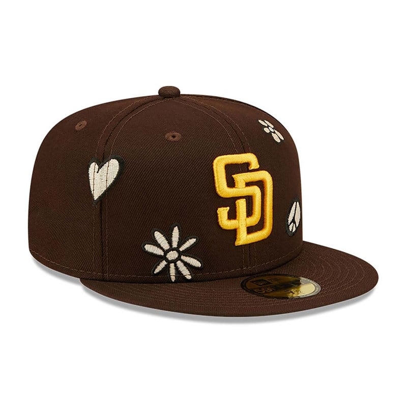 Brown New Era San Diego Padres MLB Sunlight Pop Cap 59fifty | FEHG93576