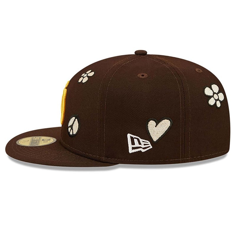 Brown New Era San Diego Padres MLB Sunlight Pop Cap 59fifty | FEHG93576