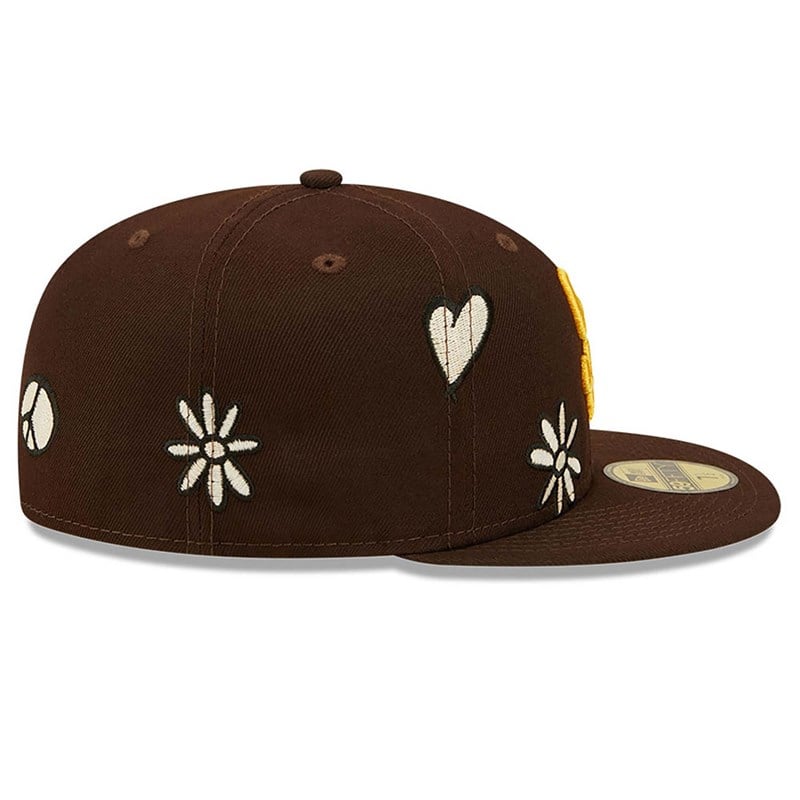 Brown New Era San Diego Padres MLB Sunlight Pop Cap 59fifty | FEHG93576