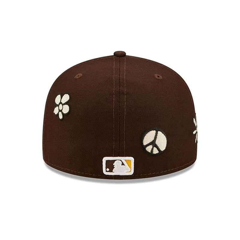 Brown New Era San Diego Padres MLB Sunlight Pop Cap 59fifty | FEHG93576