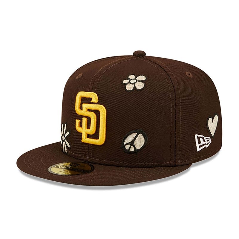 Brown New Era San Diego Padres MLB Sunlight Pop Cap 59fifty | FEHG93576