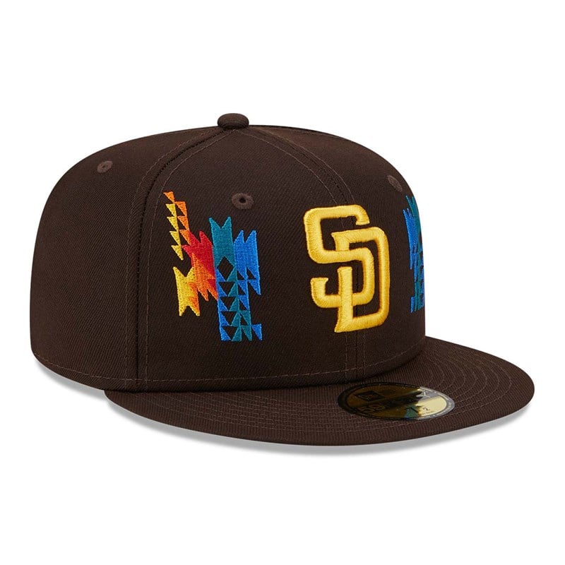 Brown New Era San Diego Padres Southwestern Fitted Cap 59fifty | CMHK31270