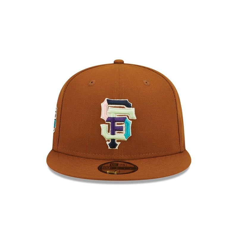 Brown New Era San Francisco Giants Vintage Floral Cap 59fifty | OLAB01987