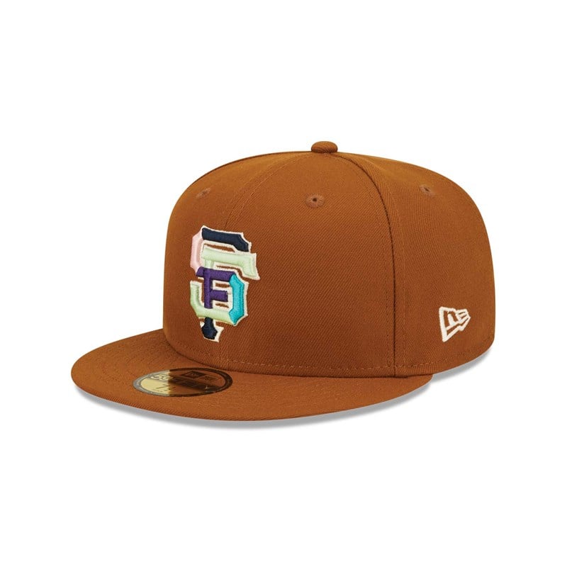 Brown New Era San Francisco Giants Vintage Floral Cap 59fifty | OLAB01987