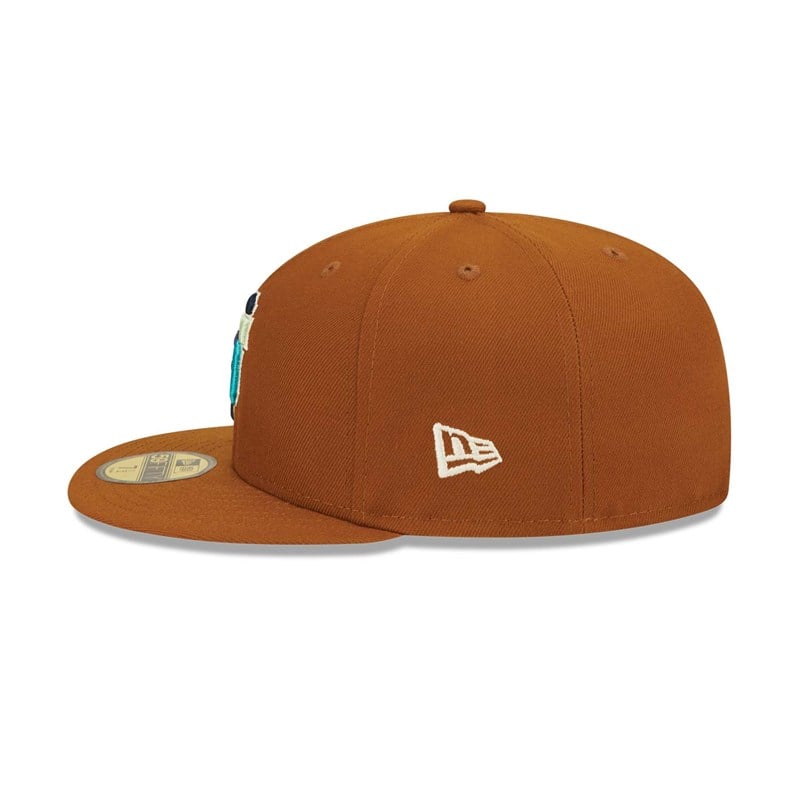 Brown New Era San Francisco Giants Vintage Floral Cap 59fifty | OLAB01987