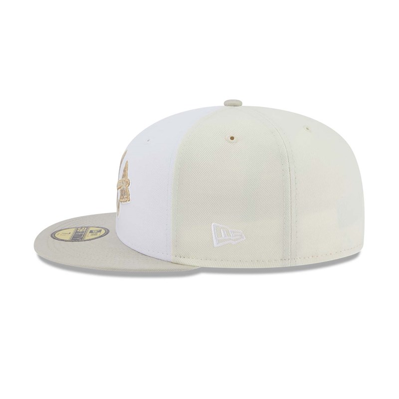 Cream New Era Atlanta Braves Anniversary Fitted Cap 59fifty | DZXA71620