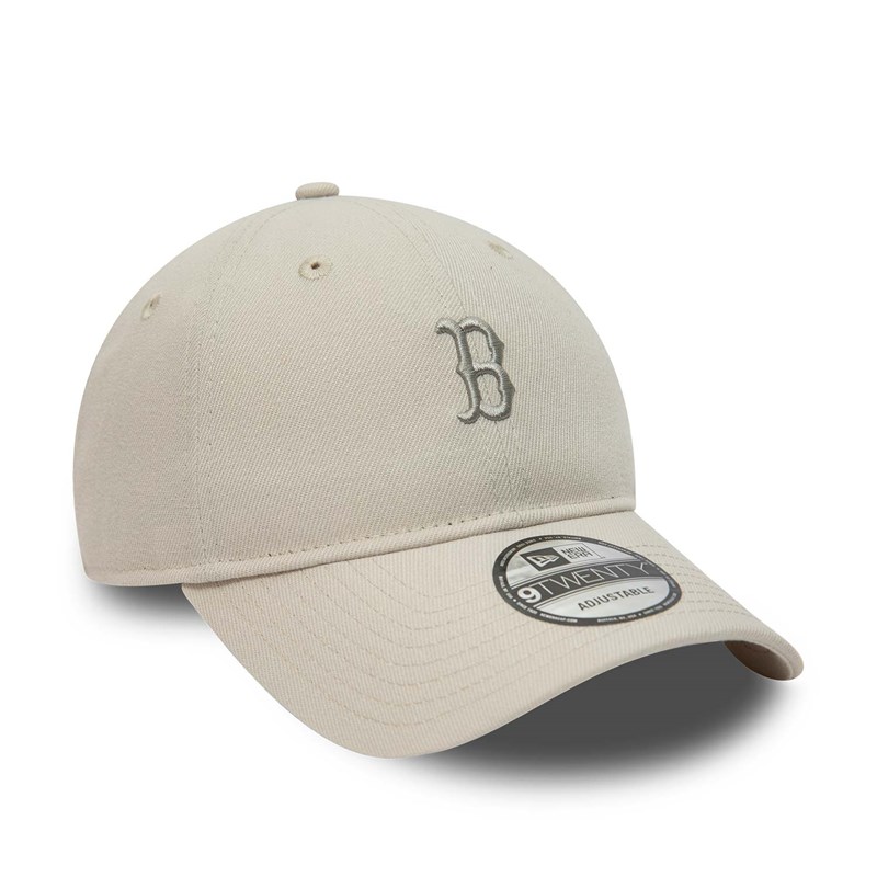 Cream New Era Boston Sox Mini Logo Adjustable Cap 9twenty | GNKH46219