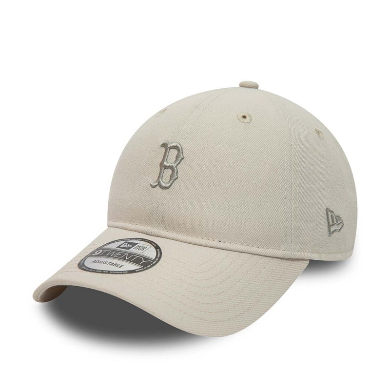 Cream New Era Boston Sox Mini Logo Adjustable Cap 9twenty | GNKH46219