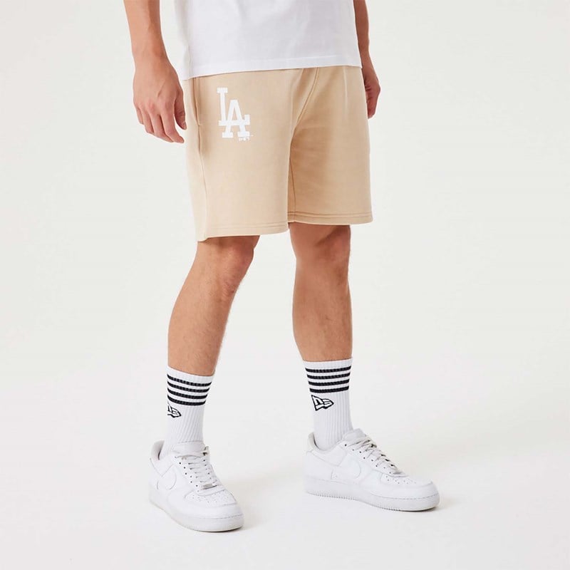 Cream New Era La Dodgers MLB League Essential Shorts | NBYC68397