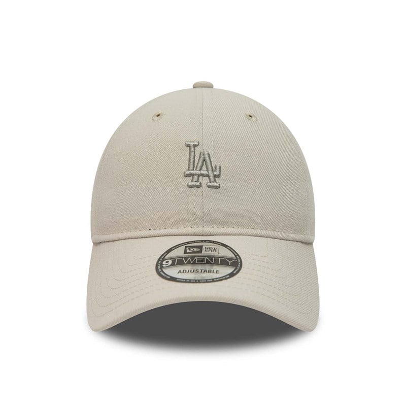 Cream New Era La Dodgers Mini Logo Adjustable Adjustable Cap 9twenty | BASO27184