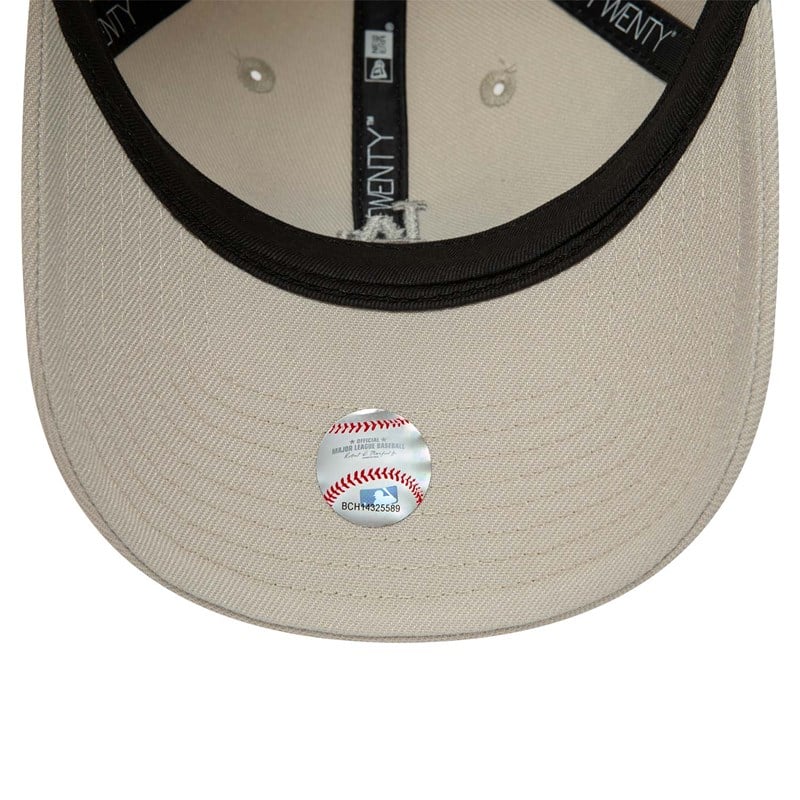 Cream New Era La Dodgers Mini Logo Adjustable Adjustable Cap 9twenty | BASO27184