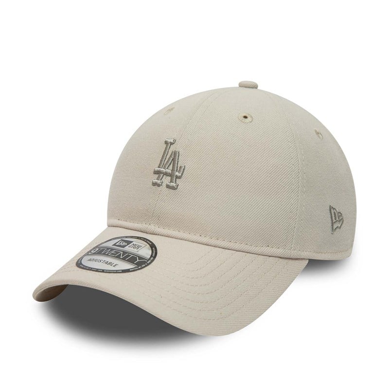 Cream New Era La Dodgers Mini Logo Adjustable Adjustable Cap 9twenty | BASO27184