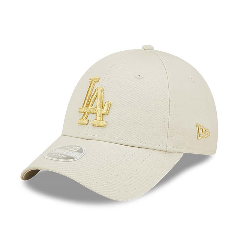 Cream New Era La Dodgers Womens Logo Adjustable Cap 9forty | YZLQ72483