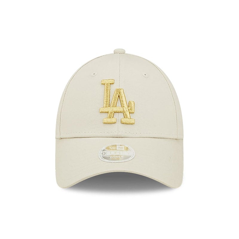 Cream New Era La Dodgers Womens Logo Adjustable Cap 9forty | YZLQ72483