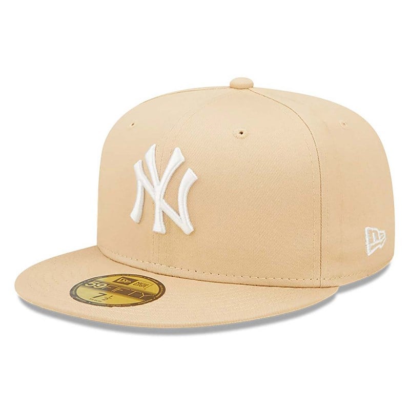 Cream New Era New York Yankees League Essential Fitted Cap 59fifty | QRFC54021