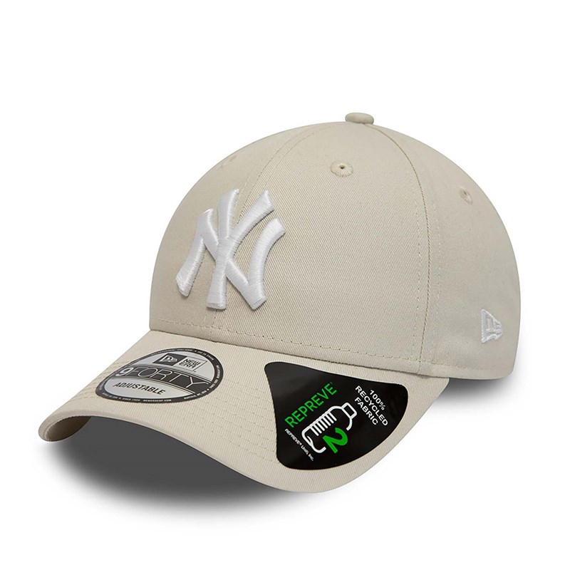 Cream New Era New York Yankees Repreve League Essential Adjustable Cap 9forty | XVIY94830