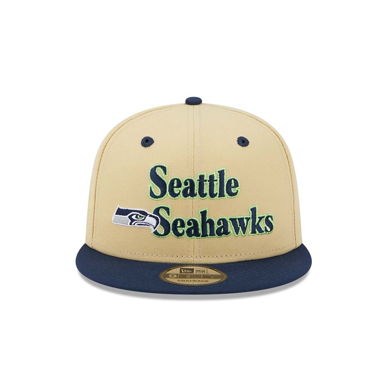 Cream New Era Seattle Seahawks NFL Retro Cap 9fifty | OKJC01436