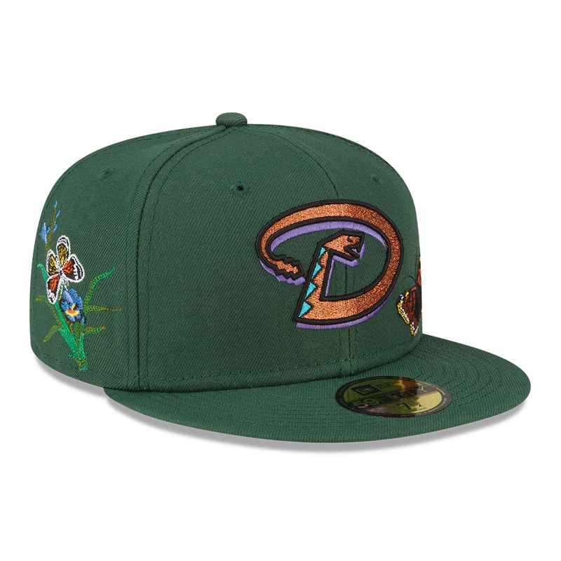 Green New Era Arizona Diamondbacks Felt X MLB Fitted Cap 59fifty | AGMW24705