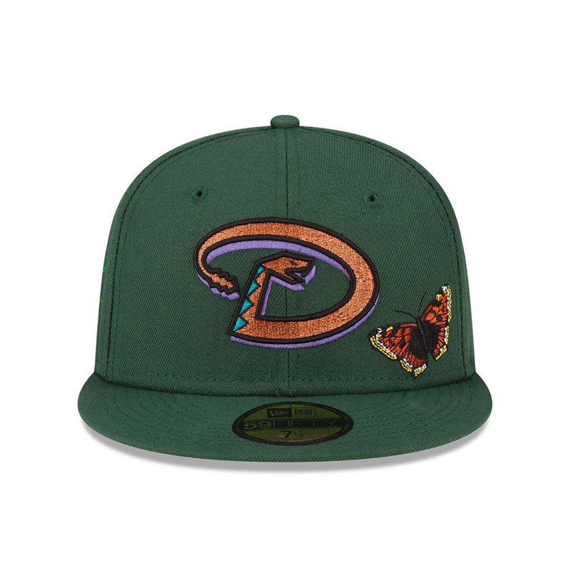 Green New Era Arizona Diamondbacks Felt X MLB Fitted Cap 59fifty | AGMW24705