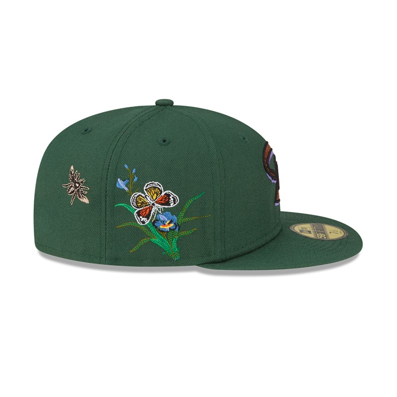 Green New Era Arizona Diamondbacks Felt X MLB Fitted Cap 59fifty | AGMW24705