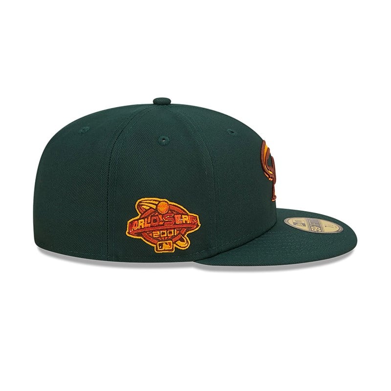 Green New Era Arizona Diamondbacks Leafy Fitted Cap 59fifty | WCVM79614