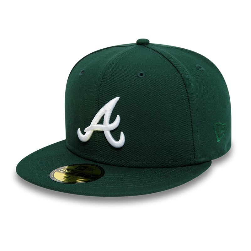 Green New Era Atlanta Braves Fitted Cap 59fifty | EJKX30291