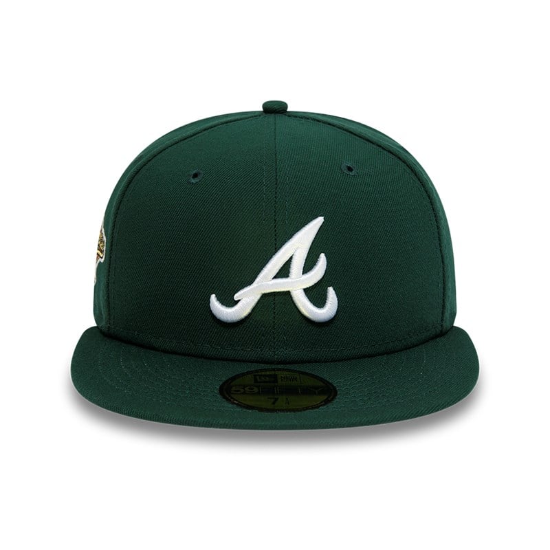 Green New Era Atlanta Braves Fitted Cap 59fifty | EJKX30291