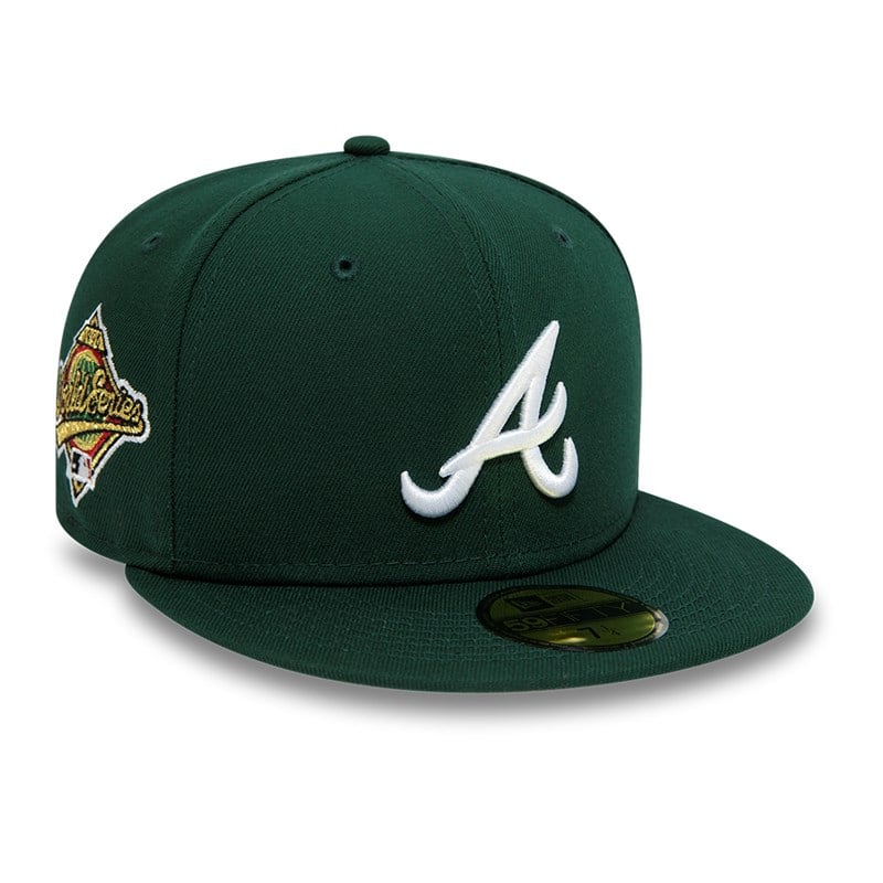 Green New Era Atlanta Braves Fitted Cap 59fifty | EJKX30291