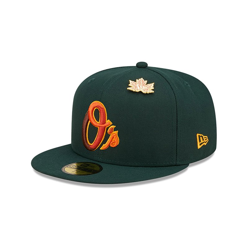 Green New Era Baltimore Orioles Leafy Fitted Cap 59fifty | QVCY37506