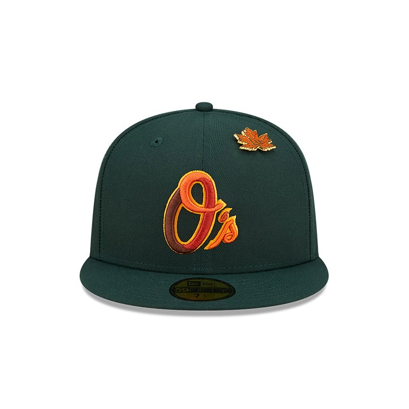 Green New Era Baltimore Orioles Leafy Fitted Cap 59fifty | QVCY37506