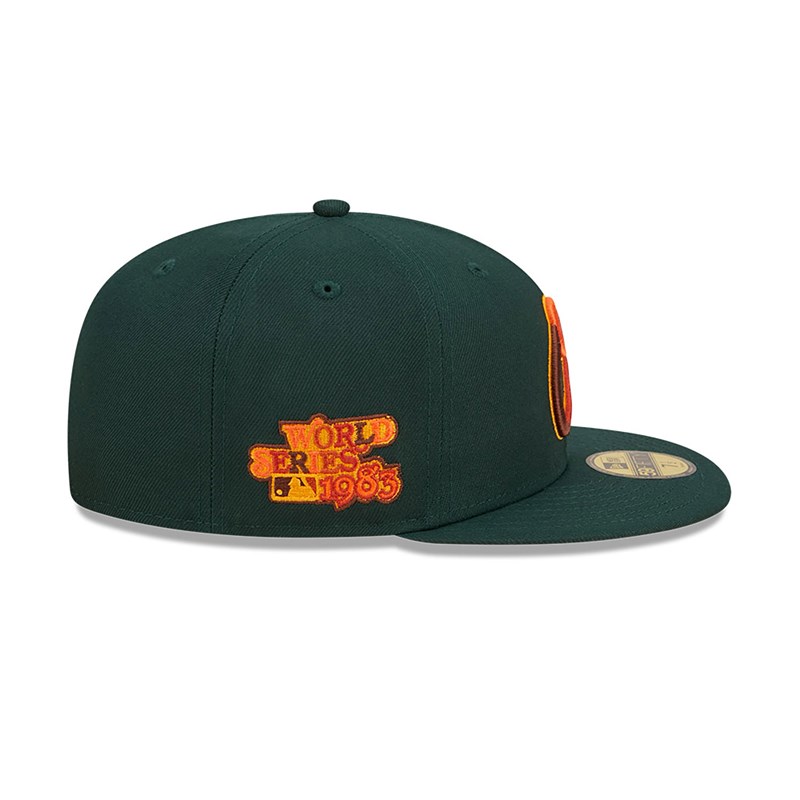 Green New Era Baltimore Orioles Leafy Fitted Cap 59fifty | QVCY37506