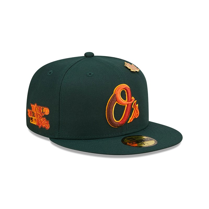 Green New Era Baltimore Orioles Leafy Fitted Cap 59fifty | QVCY37506