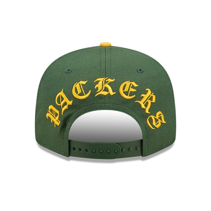 Green New Era Bay Packers NFL Letter Arch Cap 9fifty | UXYH71645