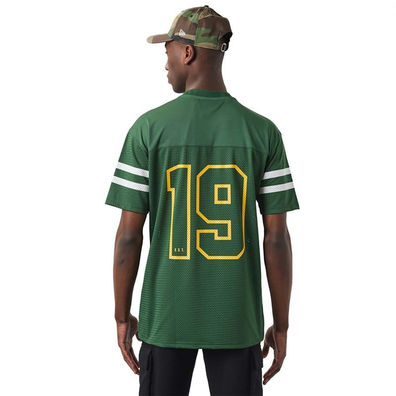 Green New Era Bay Packers NFL Script Jersey T-Shirt | WZMG34129