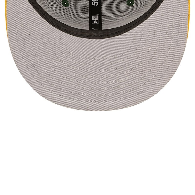 Green New Era Bay Packers Ne Letterman Fitted Cap 59fifty | IRGM45718