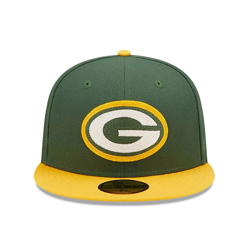 Green New Era Bay Packers Ne Letterman Fitted Cap 59fifty | IRGM45718