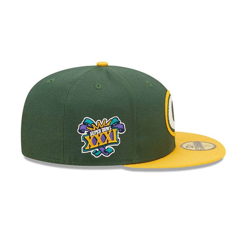 Green New Era Bay Packers Ne Letterman Fitted Cap 59fifty | IRGM45718