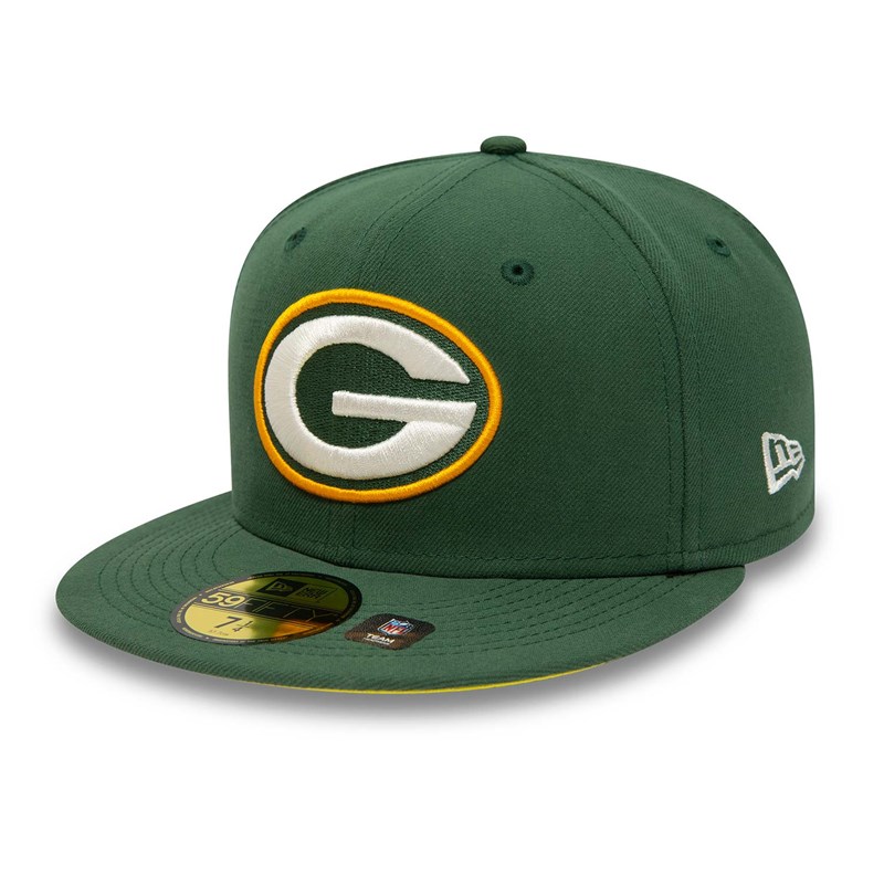 Green New Era Bay Packers Pop Fitted Cap 59fifty | CSNO24308