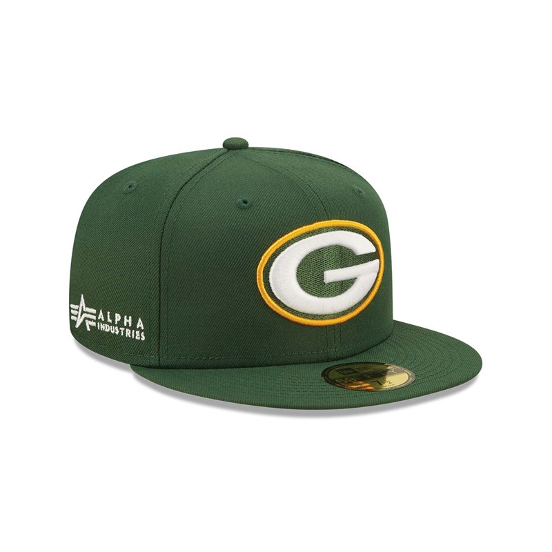 Green New Era Bay Packers X Alpha Industries Fitted Cap 59fifty | BLNT65280