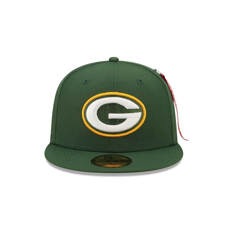 Green New Era Bay Packers X Alpha Industries Fitted Cap 59fifty | BLNT65280