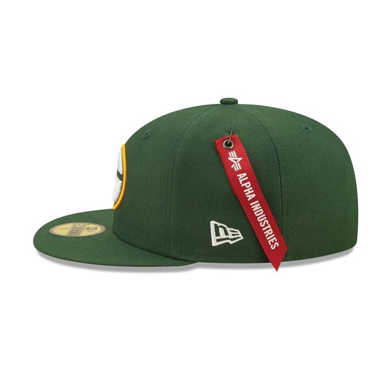 Green New Era Bay Packers X Alpha Industries Fitted Cap 59fifty | BLNT65280