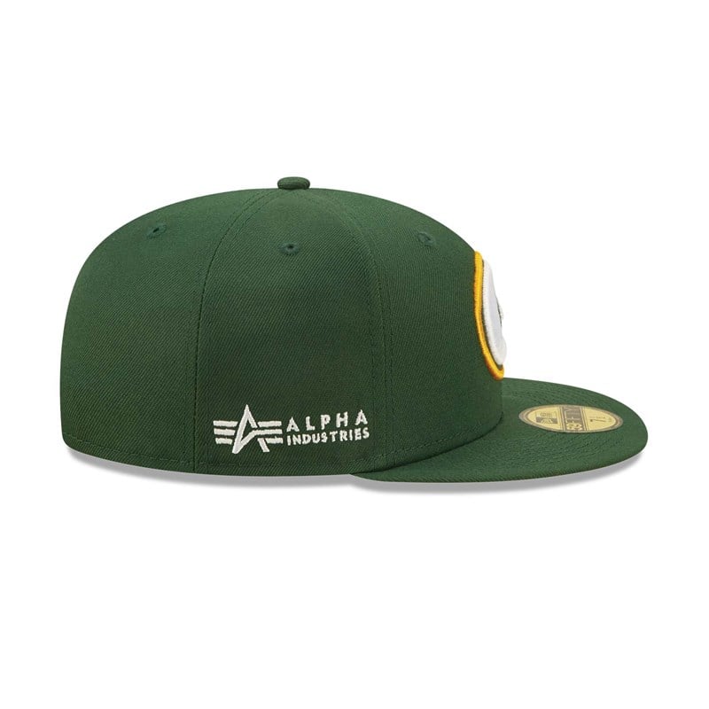 Green New Era Bay Packers X Alpha Industries Fitted Cap 59fifty | BLNT65280