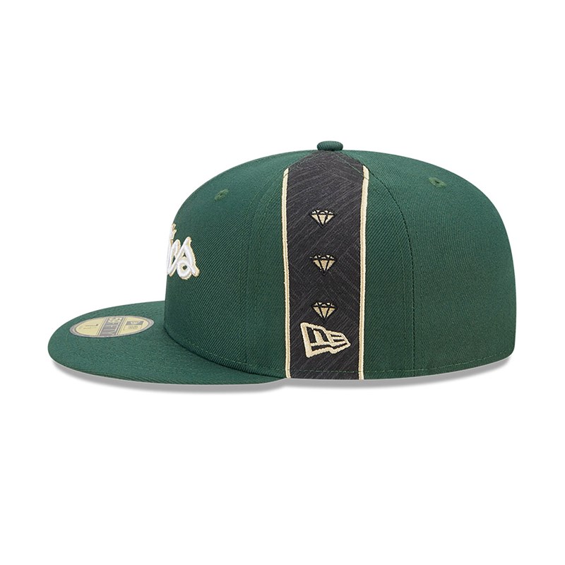 Green New Era Boston Celtics Authentics City Edition Fitted Cap 59fifty | HPWT38207