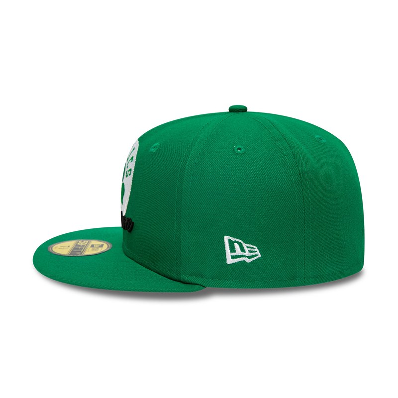 Green New Era Boston Celtics Dual Logo Fitted Cap 59fifty | MBDE83295