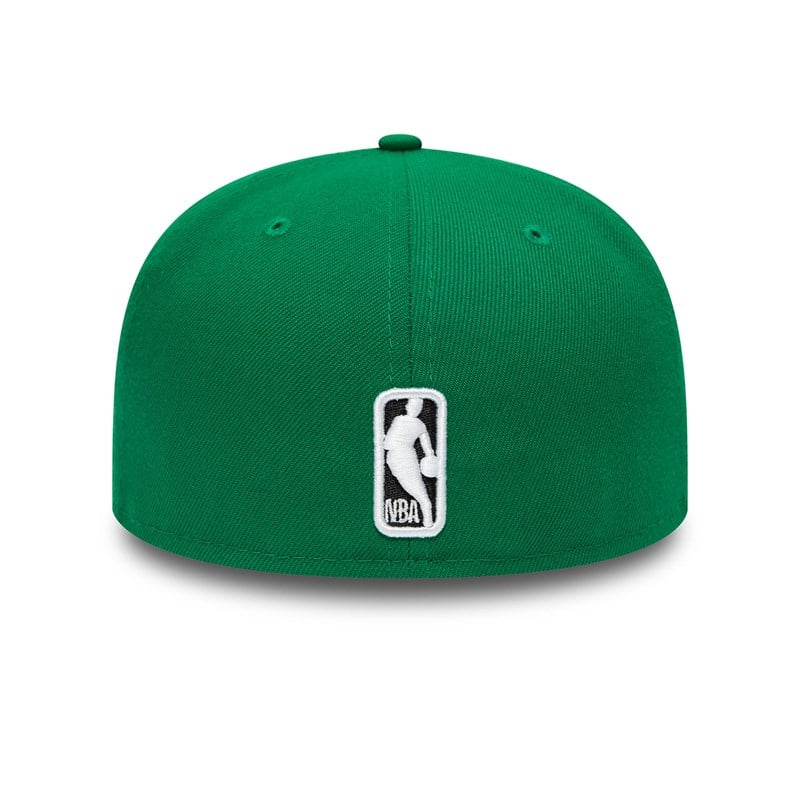 Green New Era Boston Celtics Dual Logo Fitted Cap 59fifty | MBDE83295