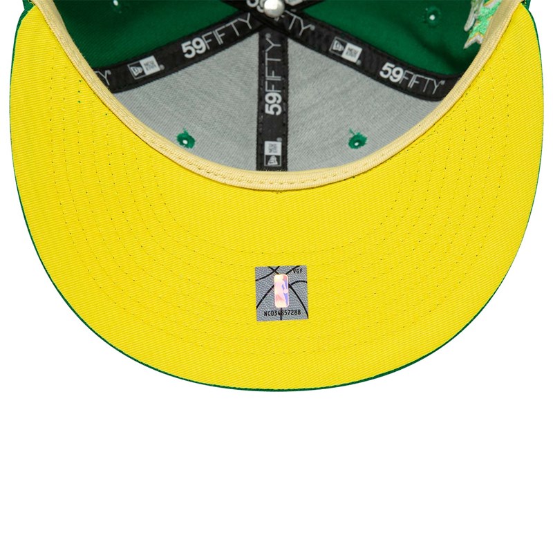 Green New Era Boston Celtics Pop Fitted Cap 59fifty | FQLZ21694