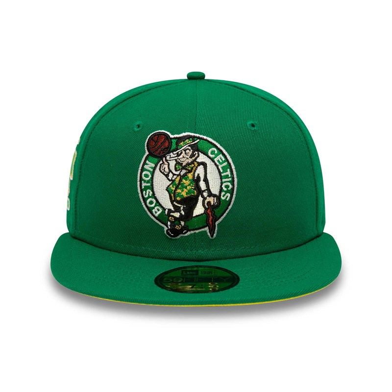 Green New Era Boston Celtics Pop Fitted Cap 59fifty | FQLZ21694