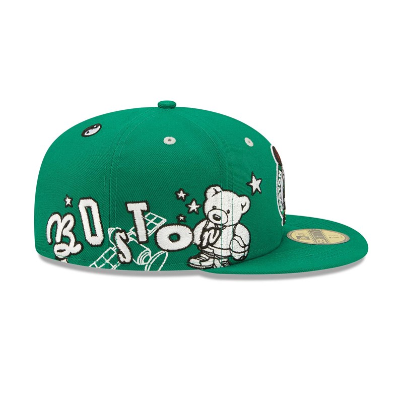 Green New Era Boston Celtics Teddy Fitted Cap 59fifty | NVLO68120