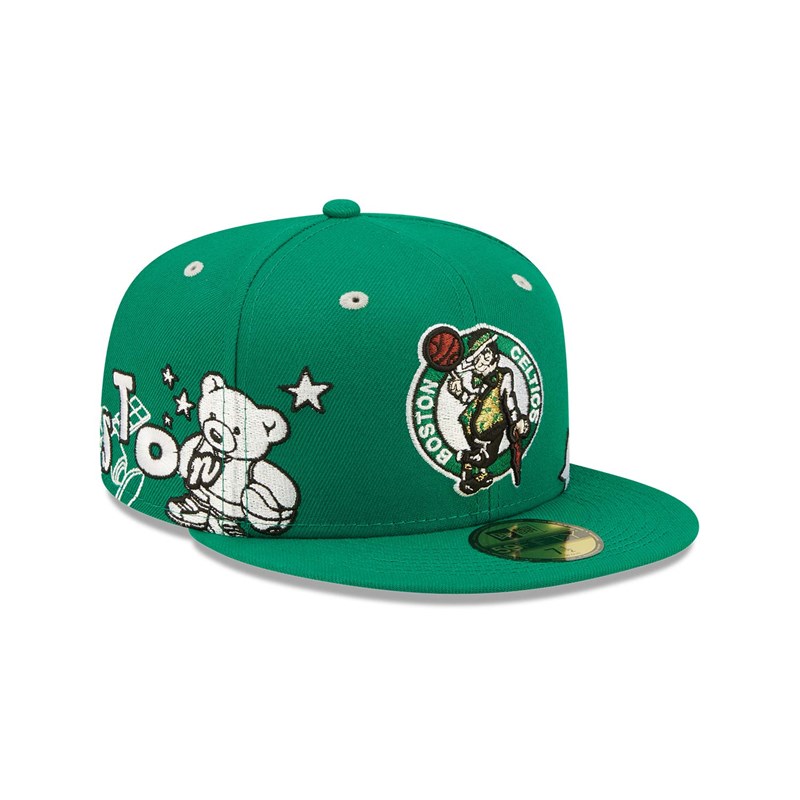 Green New Era Boston Celtics Teddy Fitted Cap 59fifty | NVLO68120