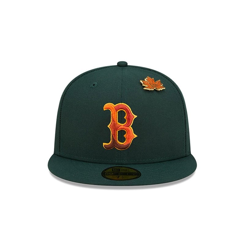 Green New Era Boston Sox Leafy Fitted Cap 59fifty | AMFH71524